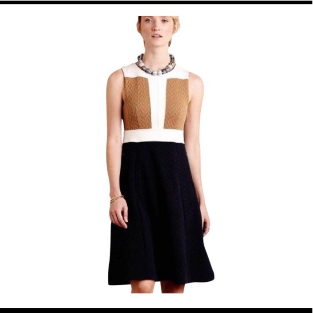 Anthroplogie Maeve Cableknit Colorblock Dress